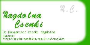 magdolna csenki business card